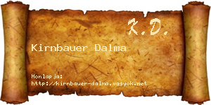 Kirnbauer Dalma névjegykártya
