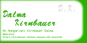 dalma kirnbauer business card